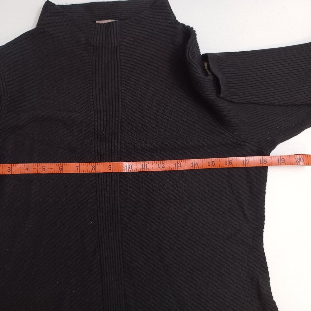Women's Chico Black Ribbed Design Sweater Size 1 (M/8) - Picture 8 of 8